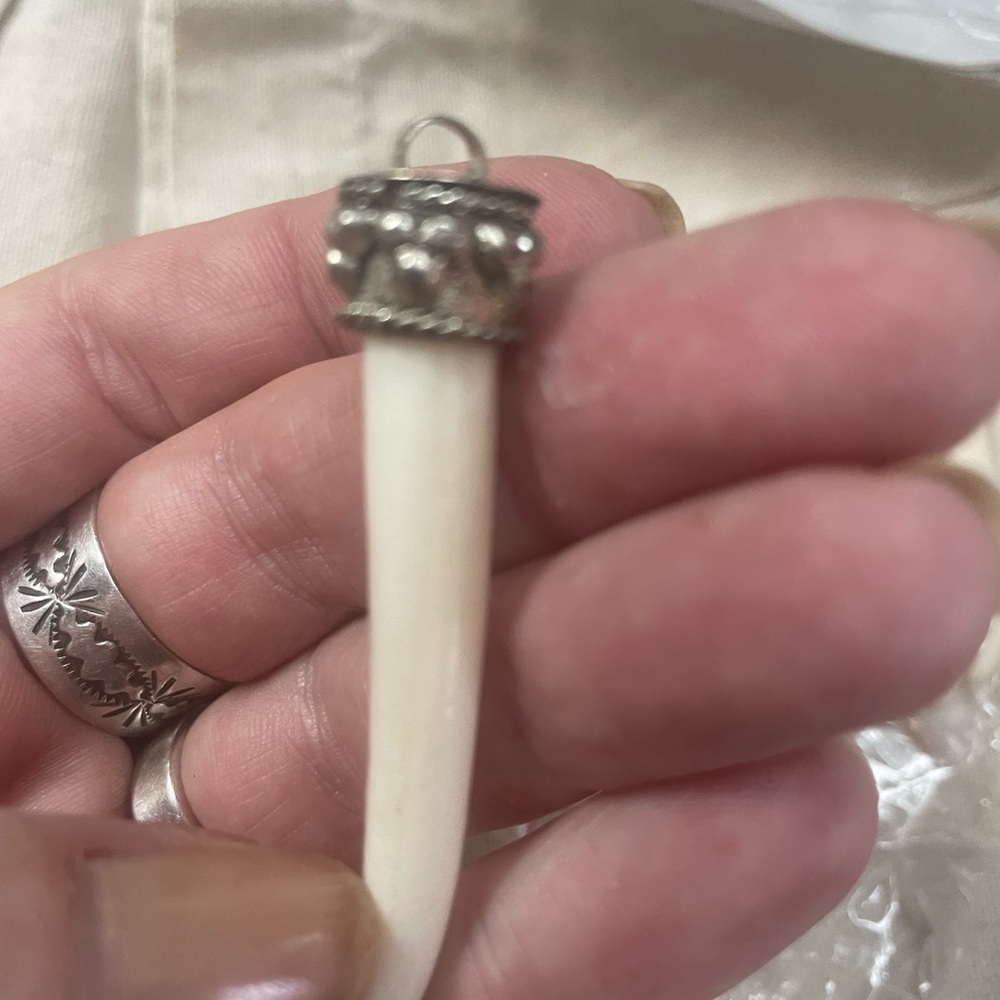 Coin silver and natural bone tusk multi- pack jewelry making